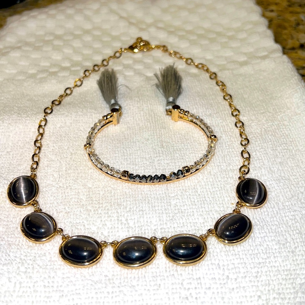 Very cute NWOT Park Lane fringe bracelet and a necklace from Dillards.